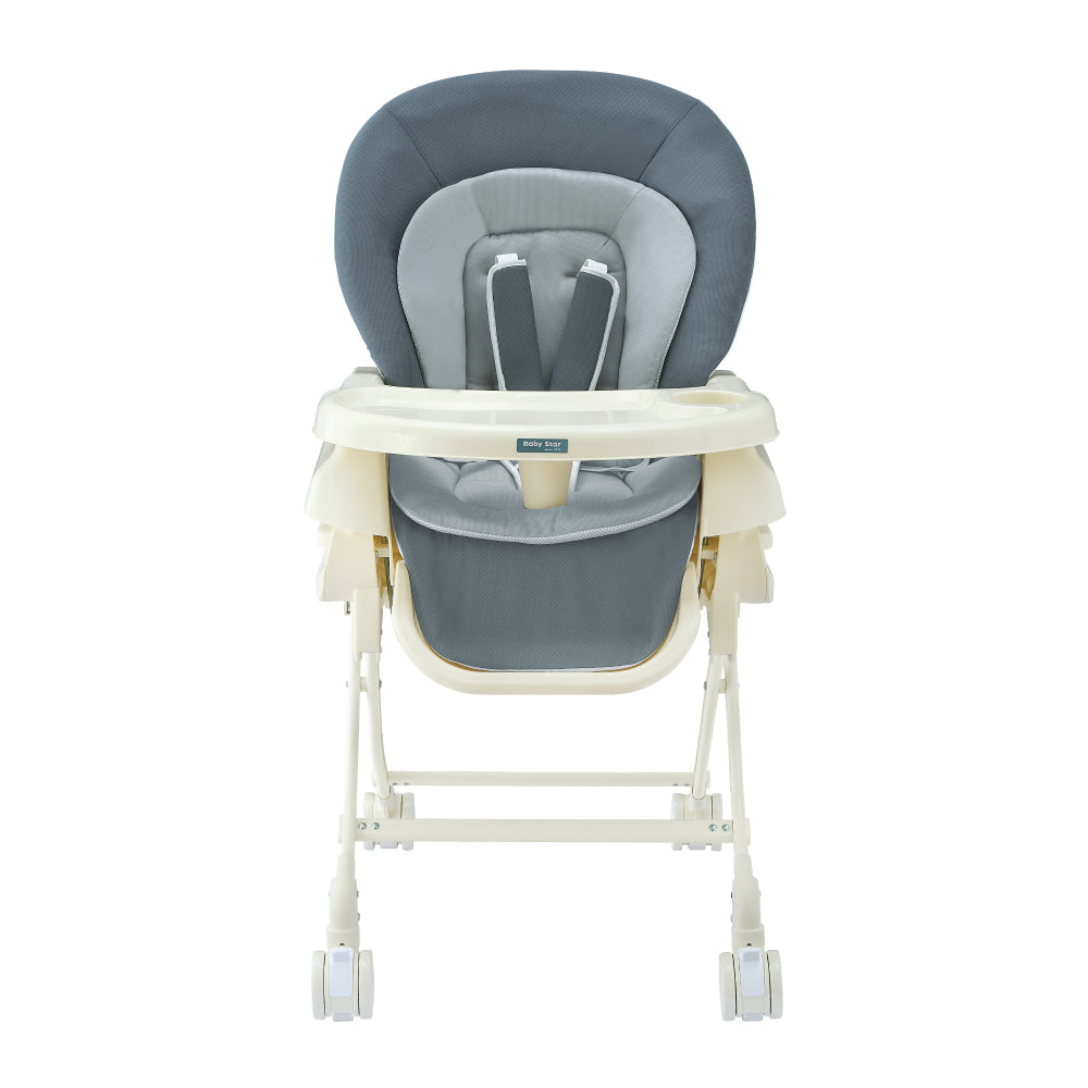 Baby Star Hi-Lo Swing High Chair - Grey