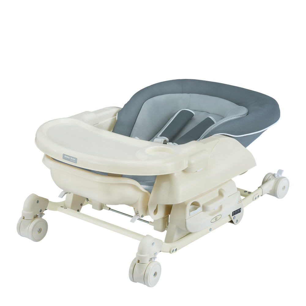 Baby Star Hi-Lo Swing High Chair - Grey