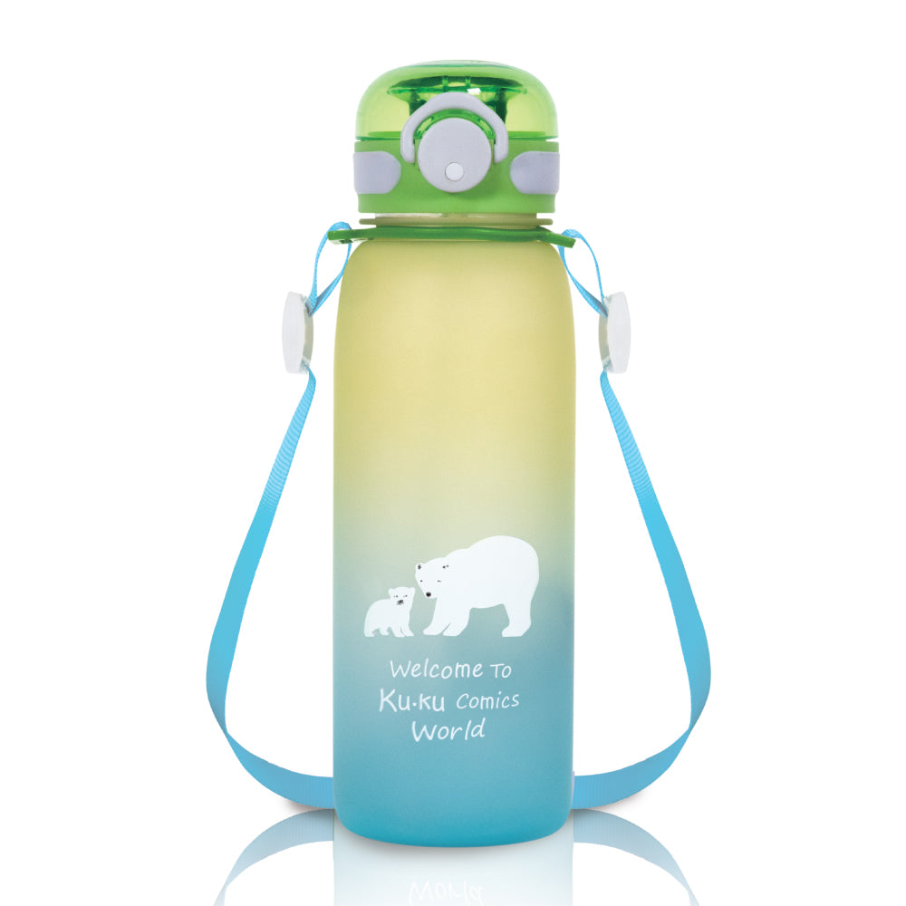 KUKU Leakproof Lid, Straw Water Bottle 700ml - Lime