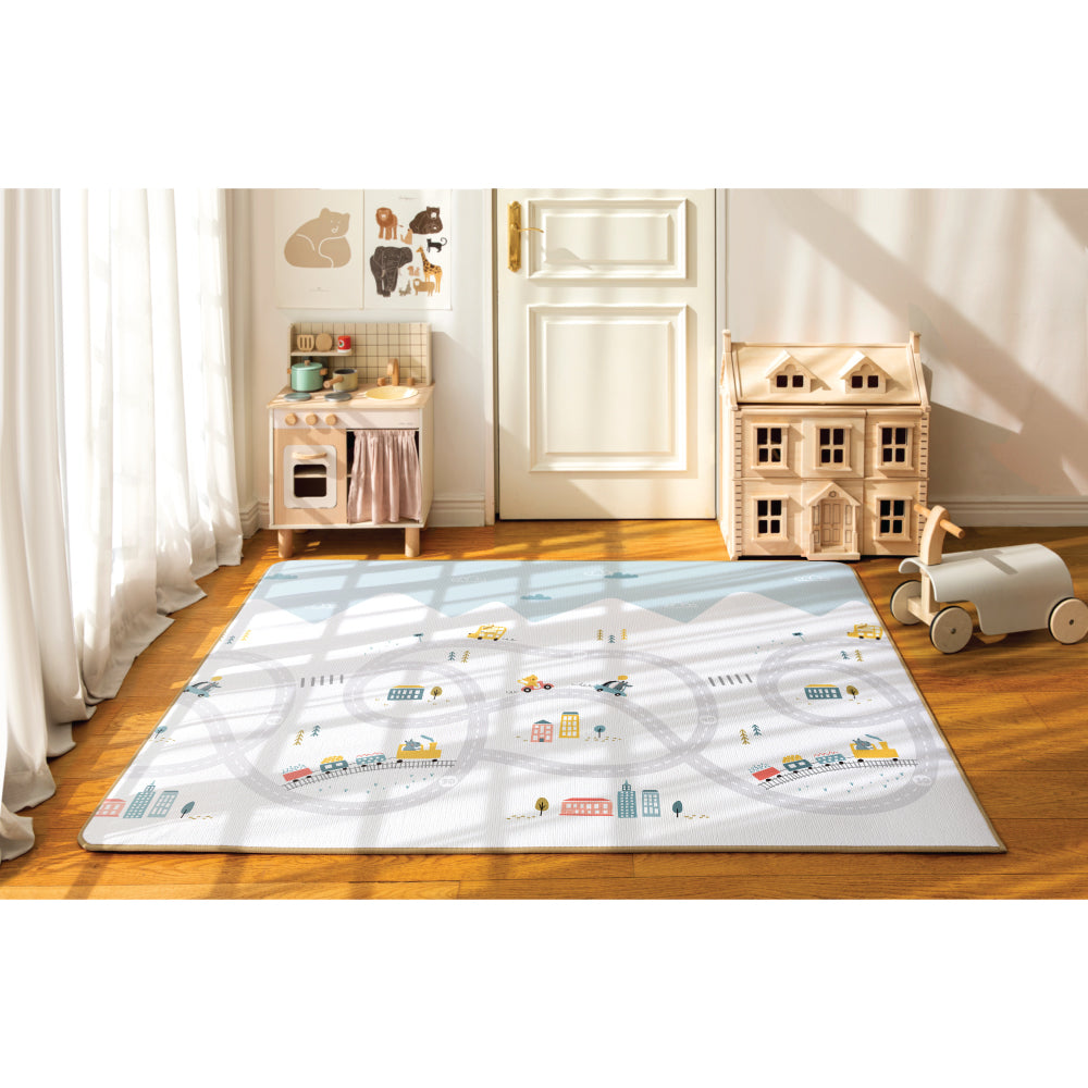 Parklon Prime Living Double-sided Play Mat - Hello Travel + French Berry