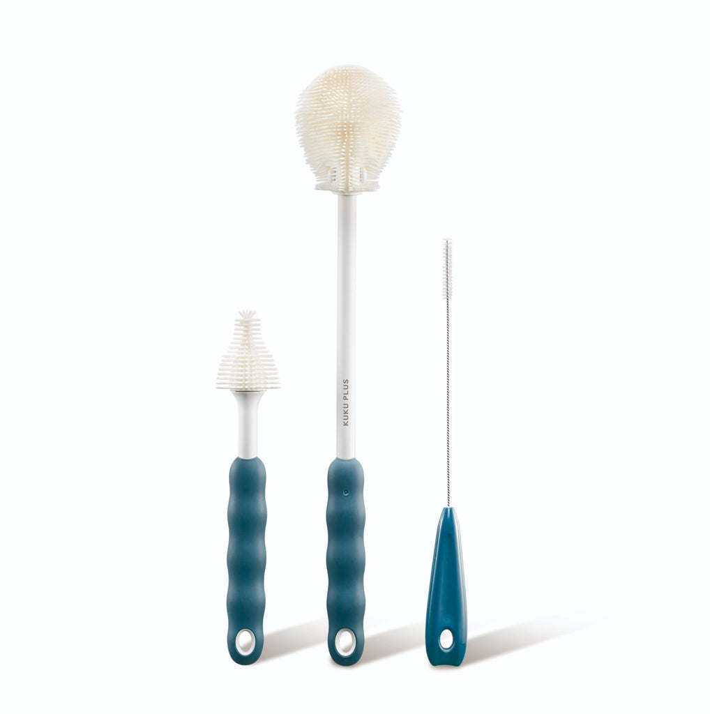 KUKU PLUS Silicone Brush Set - Smoky Blue