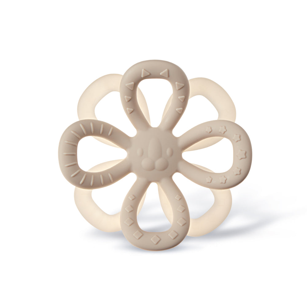 KUKU PLUS Silicone Flower Teether - Earl Grey